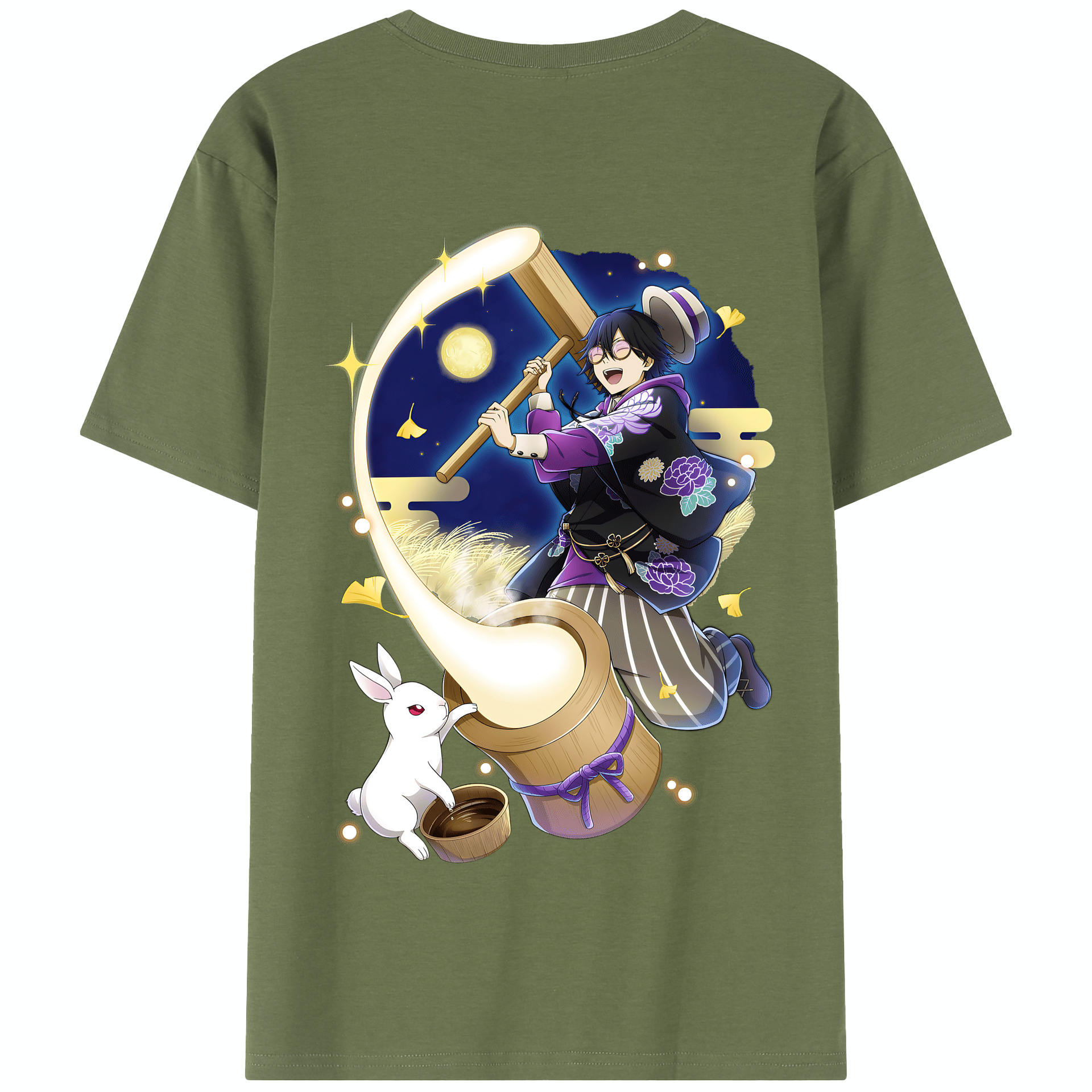 （画像用） 文豪ストレイドッグス Bungo Stray Dogs 綿100％半袖Tシャツ（背面プリント）
